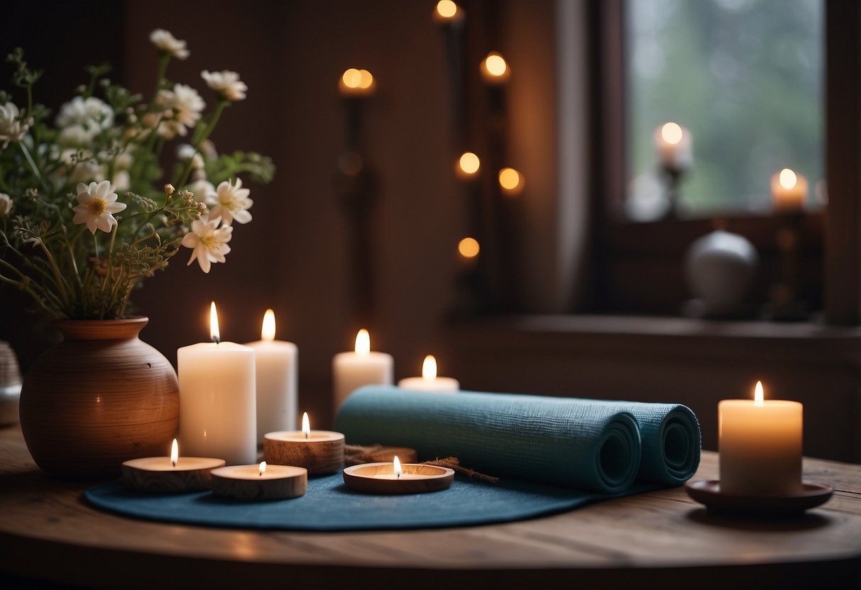 Candles creating a calming atmosphere